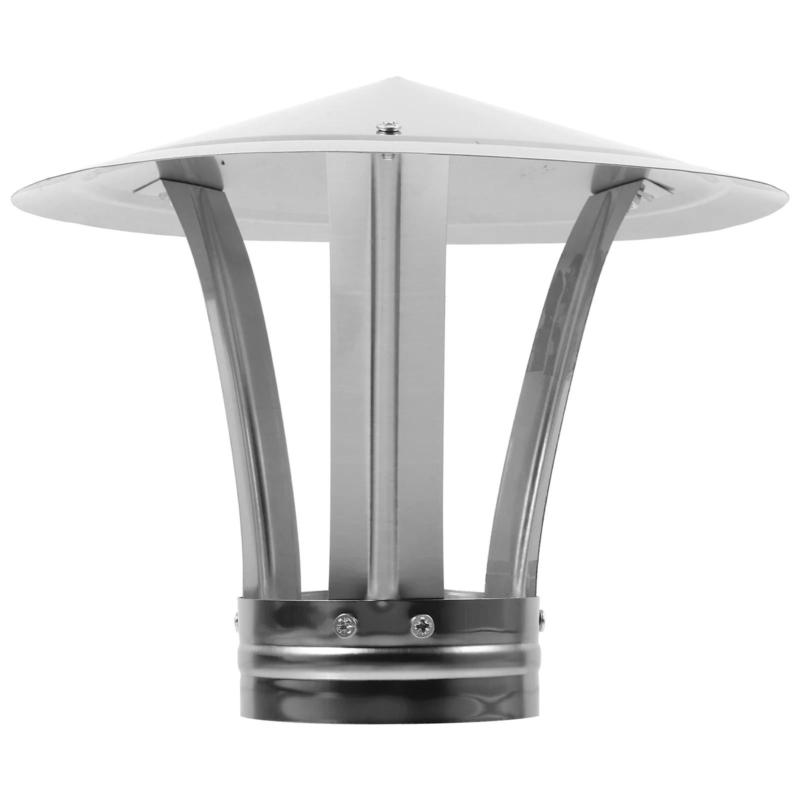 Stainless Steel Rain Hat Chimney Vent Cap Air Wind Protector Cover for Roof Flue Cowl