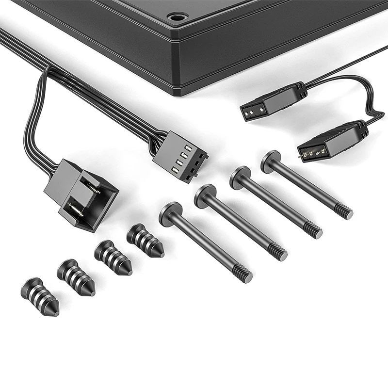 Wentylator obudowy PC ID Cooling AS-140 14cm, 300-1800 obr./min, obsługuje synchronizację z płytą główną 12V 4Pin PWM, 5V 3Pin ARGB, wentylator chłodzący obudowę.