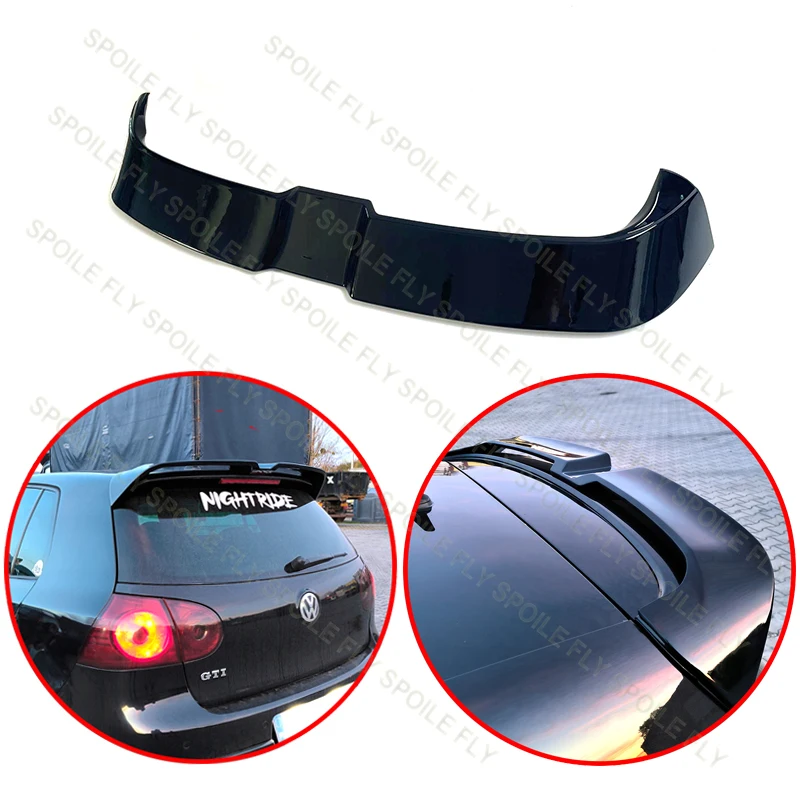 

Exclusive Use For VW Golf 5 V MK5 GTI R32 High Quality Oettinger Style Car Rear Wing Spoiler Glossy Black Carbon Fiber Look