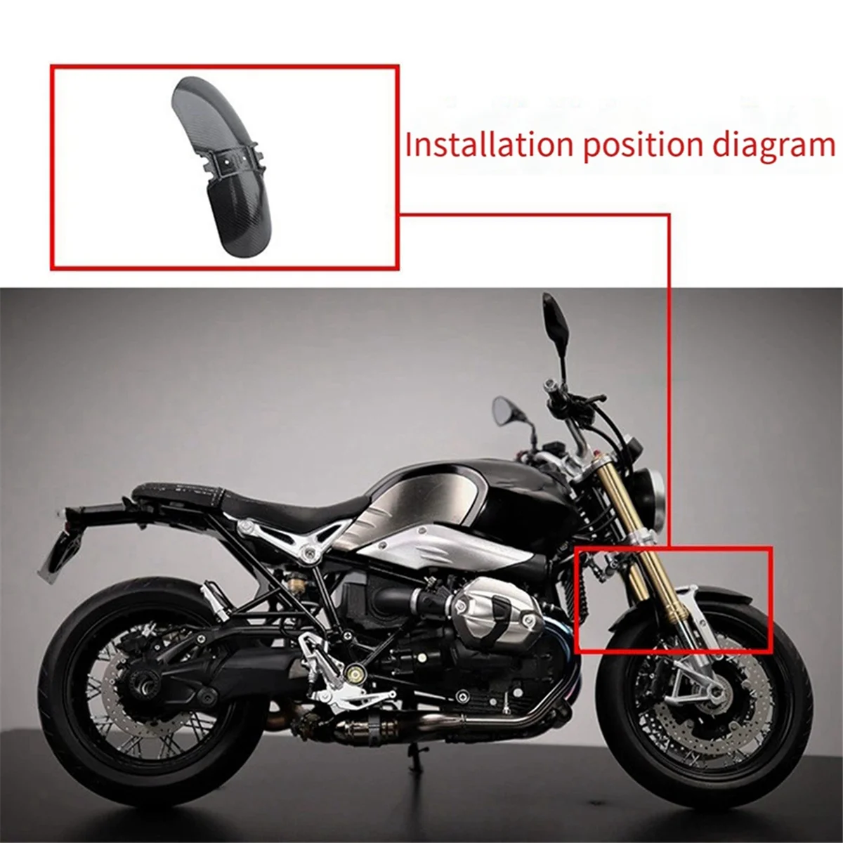 Motorcycle Front Mud Splash Guard Tire Hugger Mudguard for R NineT Scrambler Pure Racer Urban