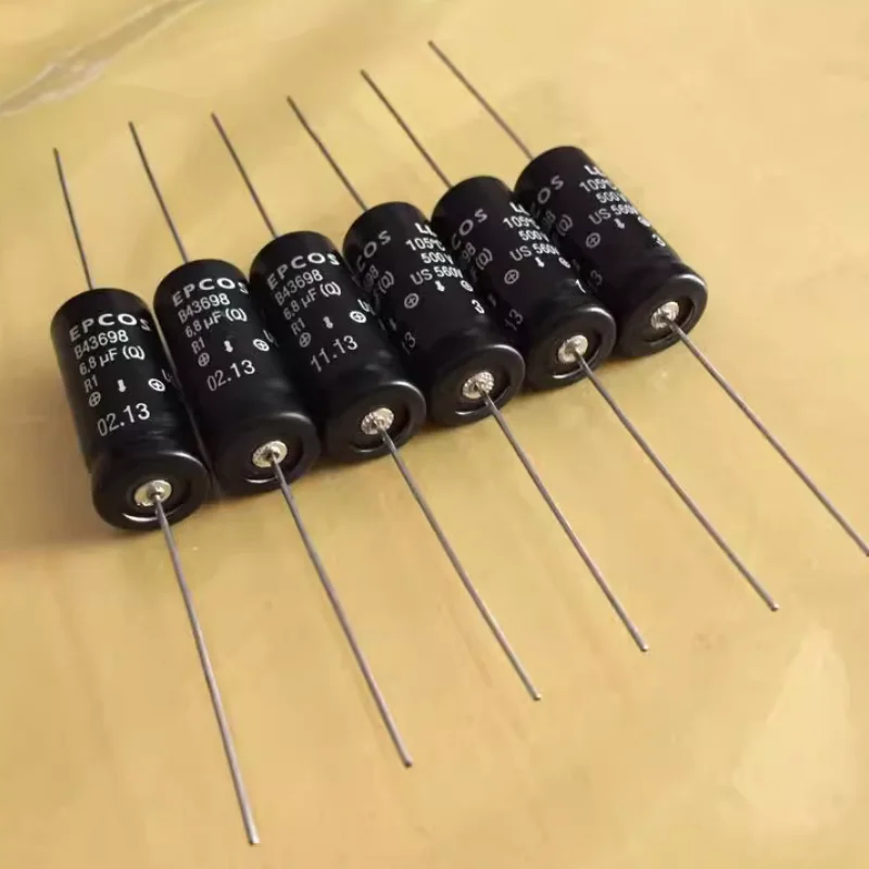 

5PCS EPCOS (Q) 6.8UF500V tube amplifier axial high voltage filter electrolytic capacitor