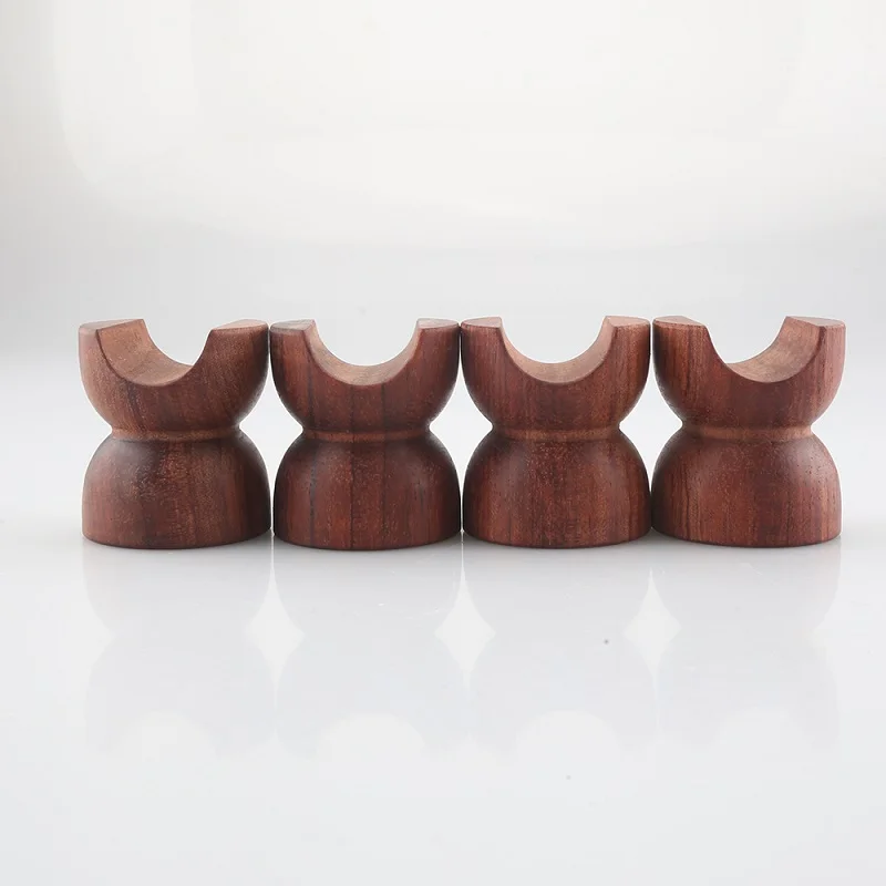 하이파이 로즈 우드 와이어 브래킷 라인 지지 케이블 스탠드 홀더 트레슬, 충격 방지 충격 흡수 발 패드, CF2545