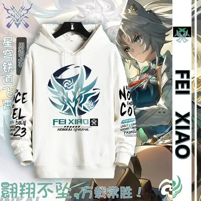 

Anime Game Honkai: Star Rail Cos Yunli Firefly Feixiao Lingsha Etc. New 2024 Unisex Casual Pullover Thin Hoodie Clothes