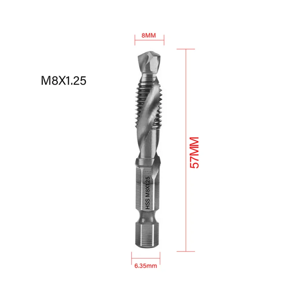 Affidabile rubinetto composto per macchina per viti con punta filettata HSS con codolo esagonale M3M10, adatto per pezzi sottili con spessore inferiore a 5 mm