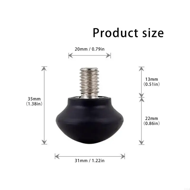 2025 Chân máy cao su phổ quát mới Feet 3/8 thép không gỉ