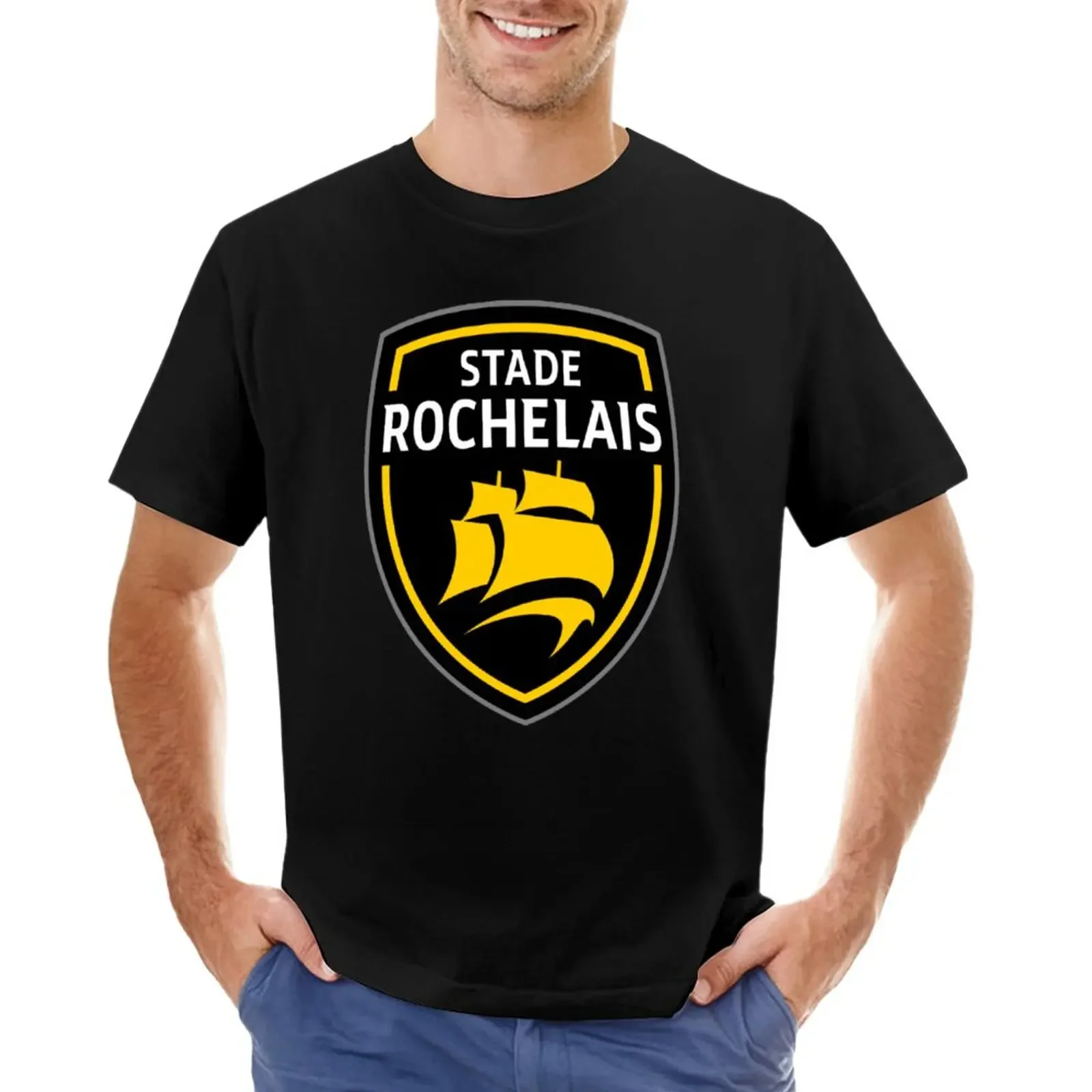 

Stade Rochelais Rugby logo T-Shirt T-shirt for a boy graphic t shirts black t shirts for men