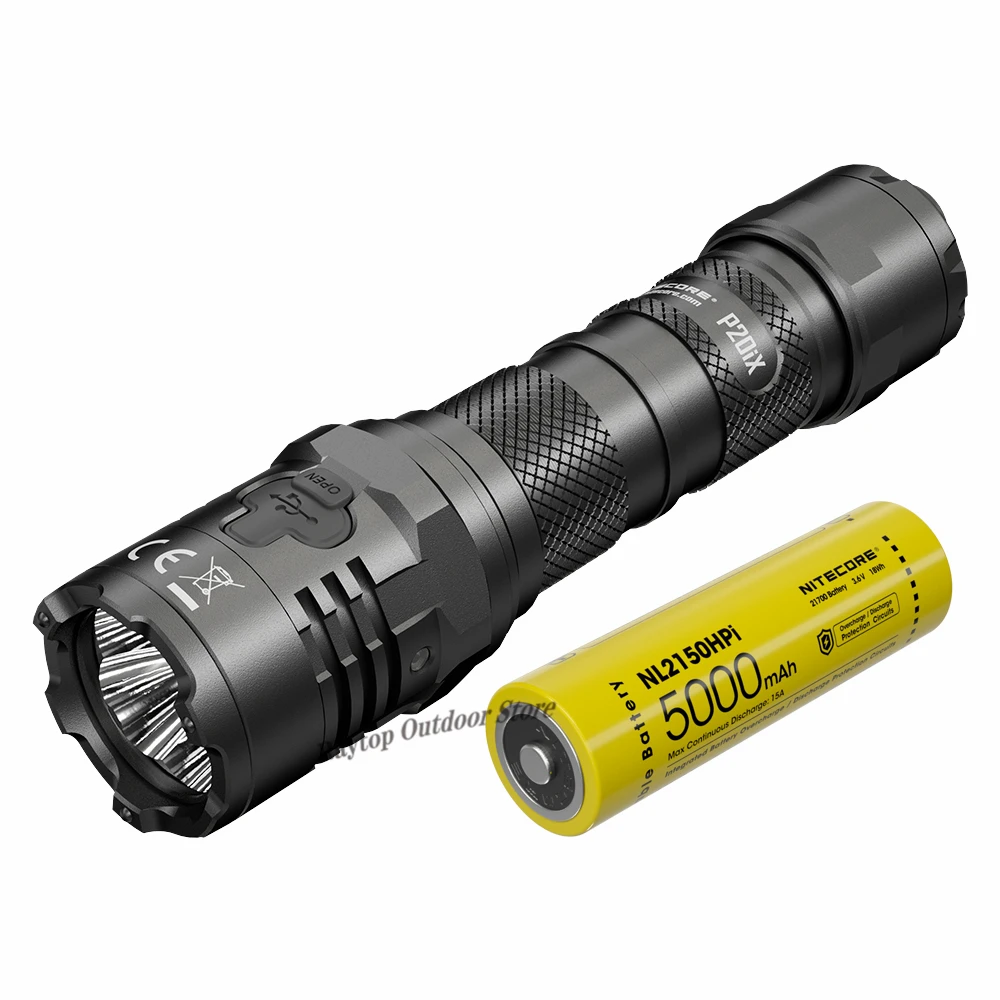 NITECORE P20iX i-Generation 21700 Tactical Flashlight 4 *LEDs Max 4000 Lumens 221M Torch Lanterns built-in 5000mAh Li Battery