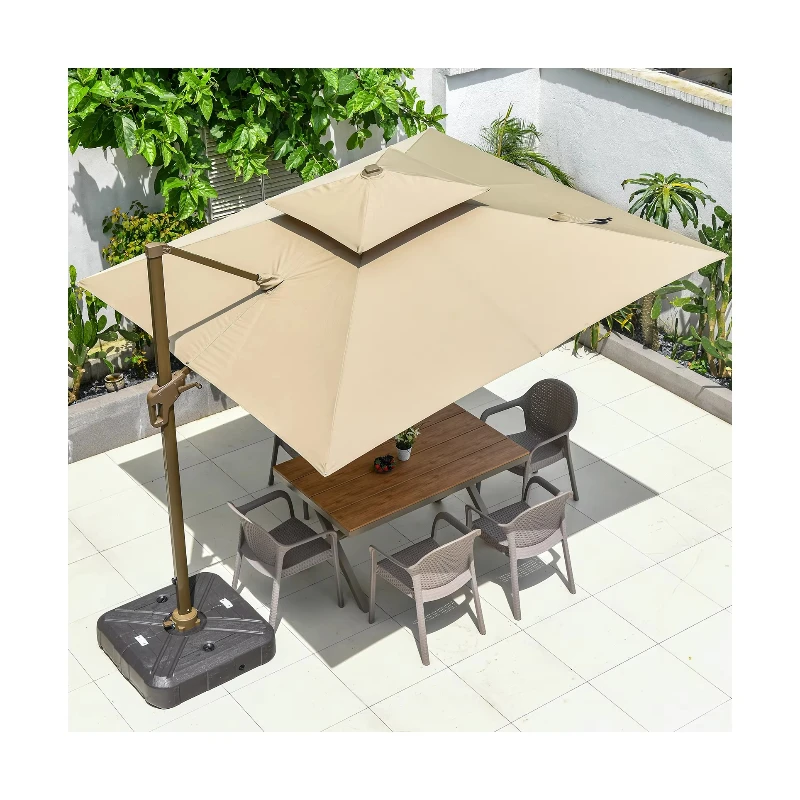 

Outdoor sun umbrella, UV waterproof Roman parasol, terrace base