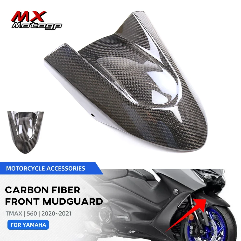 

Motorcycle Carbon Fiber Front Fender Mudguard Cover Cowling For YAMAHA TMAX 560 530 TMAX560 2015-2021 TMAX530 Splash Guard