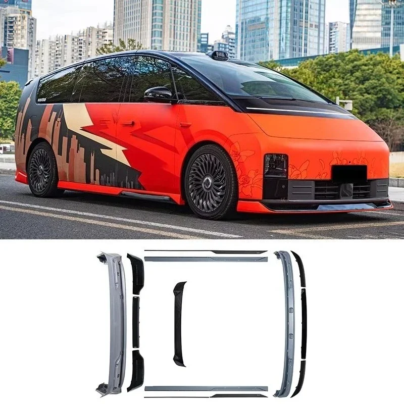 High Quality Plastic Polished Finish Car Body Kit for Lixiang One 2019- Front Lip/Rear Diffuser/Side Skirts Easy Installation！