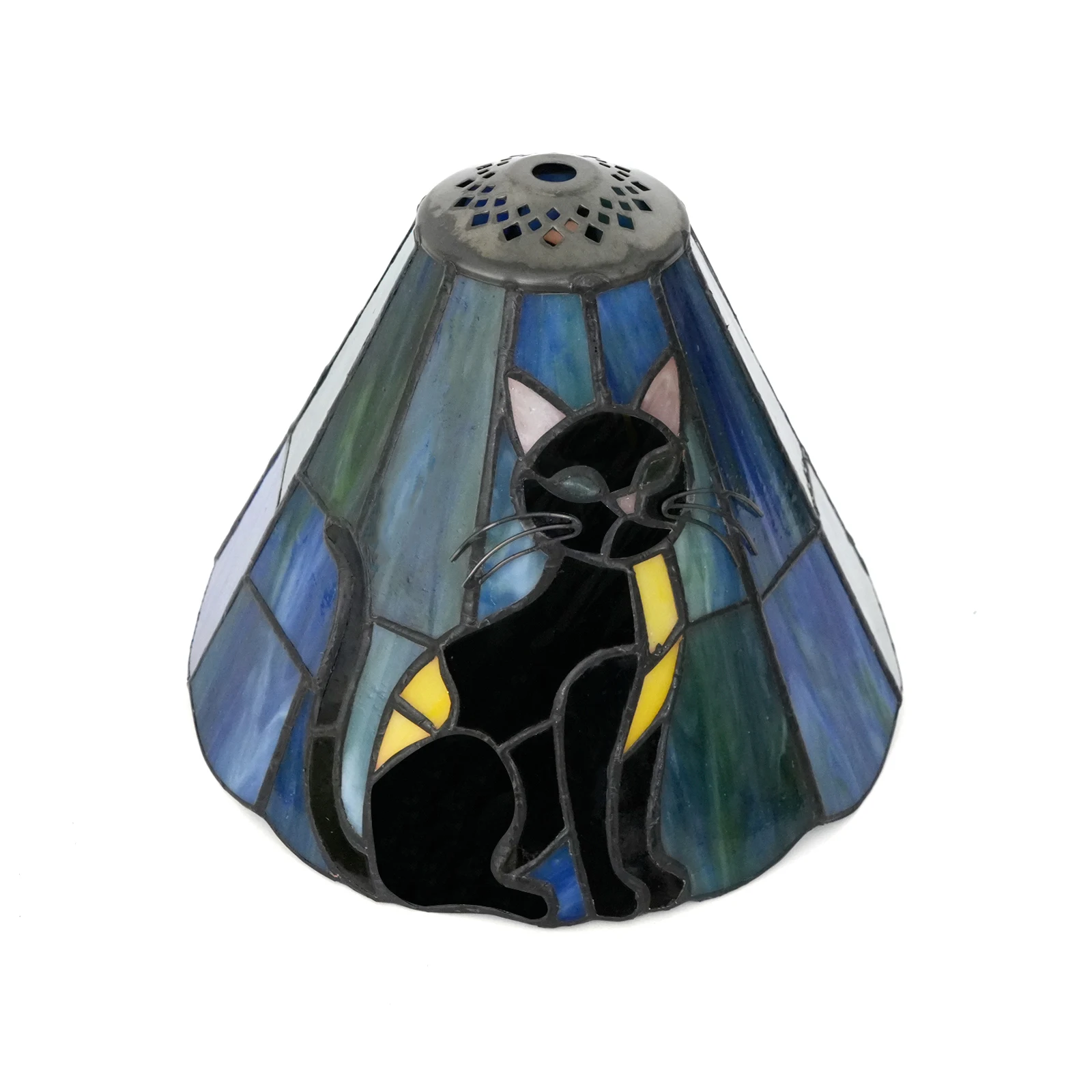 Modern Black Cat Small Lamp Shade 8 Inch Accessories Replacement Stained Glass Lampshade Only for Table Desk Lamp