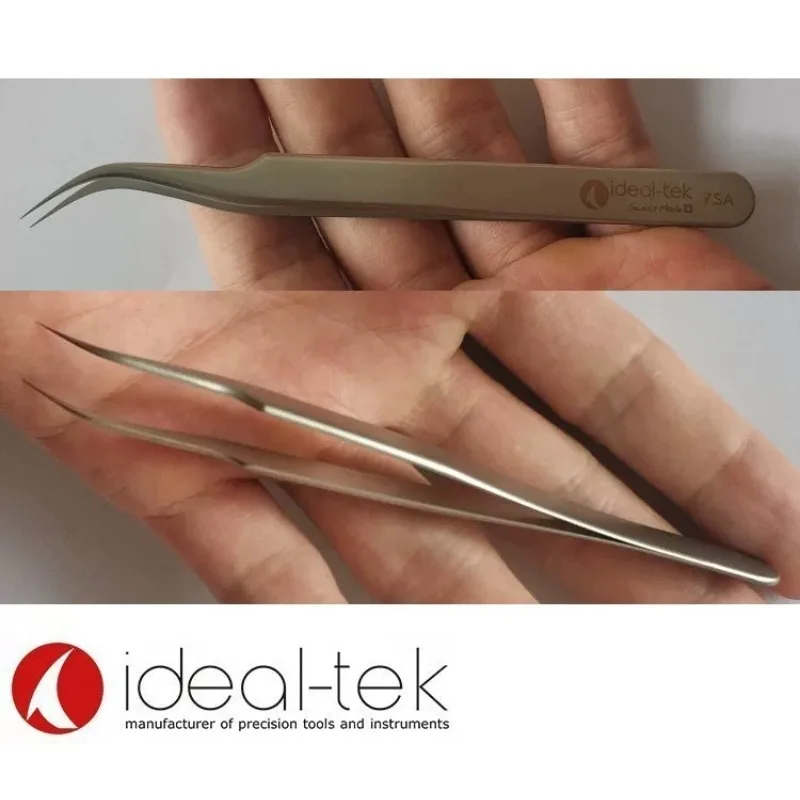 Laboratory m-icroelectronics, microscope, clamp ultra-precision forceps elbow tip 7.SA