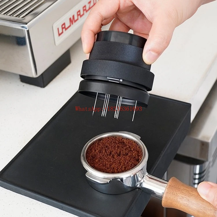 NEW  Cloth  Press Powder 2-in-1 Coffee Powder Needle Device with Adjustable Rotating Dispersing and Uniform Powder Compactor