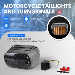 Motorcycle LED Turn Signal Tail Light Taillight For SUZUKI VOLUSIA 800 INTRUDER LC1500 BOULEVARD C50/C90