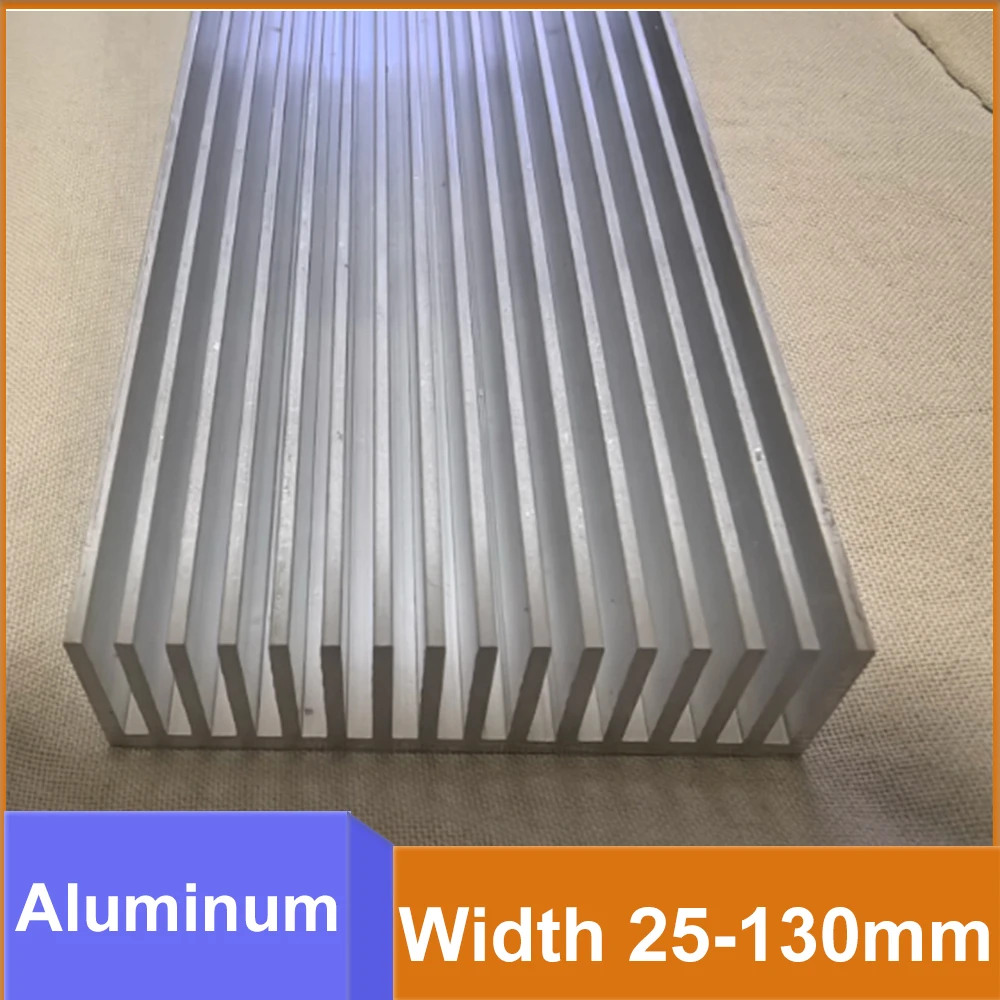 1pcs Aluminum Cooling Fin Length100-200 Width 25-130mm Slotted Heat Sink Motherboard Electronic Chip Wait Heat Dissipation