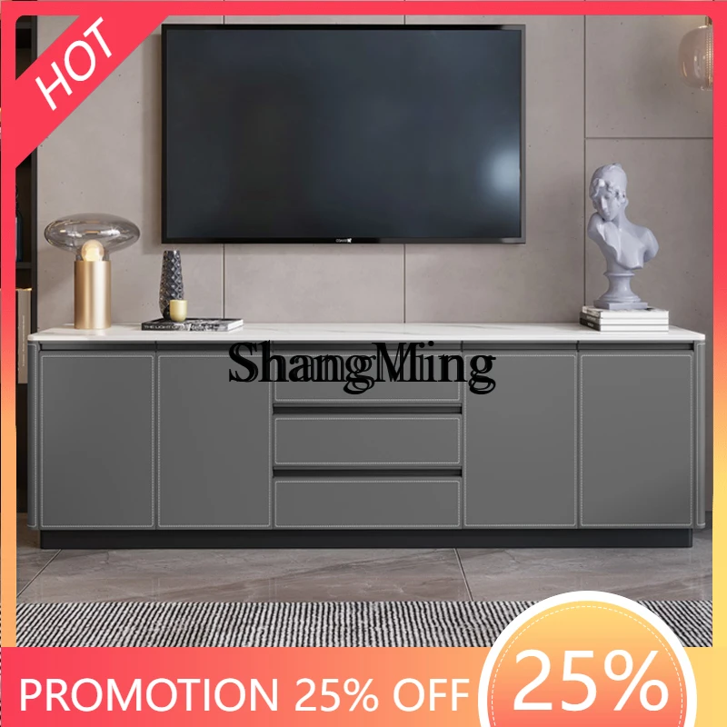 

SM new rock panel TV cabinet modern simple small apartment household living room minimalist storage TV cabinet