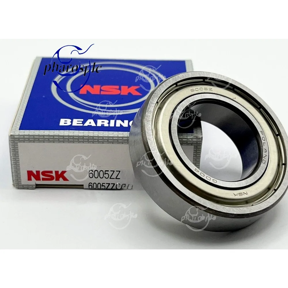 NSK 6005 ZZ DEEP GROOVE BALL BEARING, METAL SHIELDED 25x47x12 mm