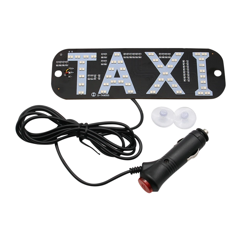 LED Car Taxi Cab Indicator 12V Energy Saving Long Life Lamp Windscreen Sign Windshield Light Lamp USB Cable with on/off Switch