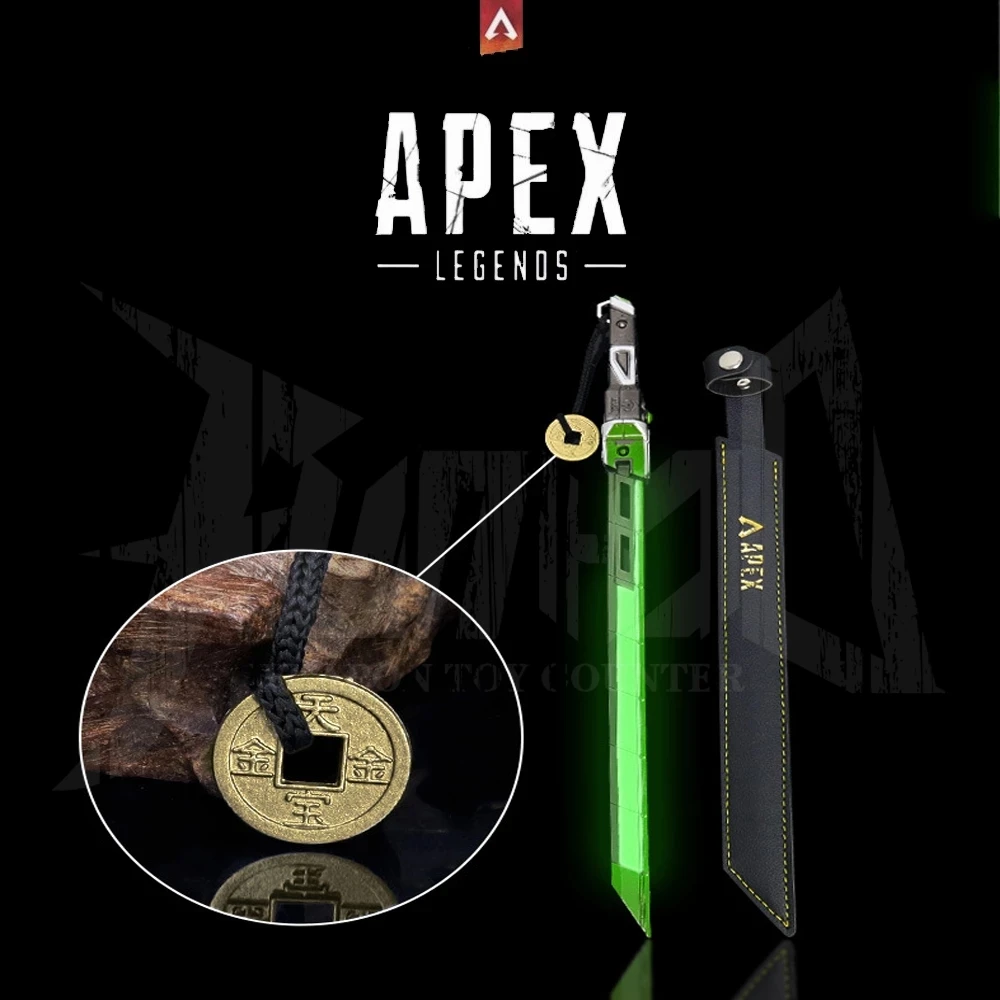 Apex Legends Heirloom Crypto Heirloom Biwon Blade Game Butterfly Knife Swords Katana Keychain Weapon Model Toys for Children