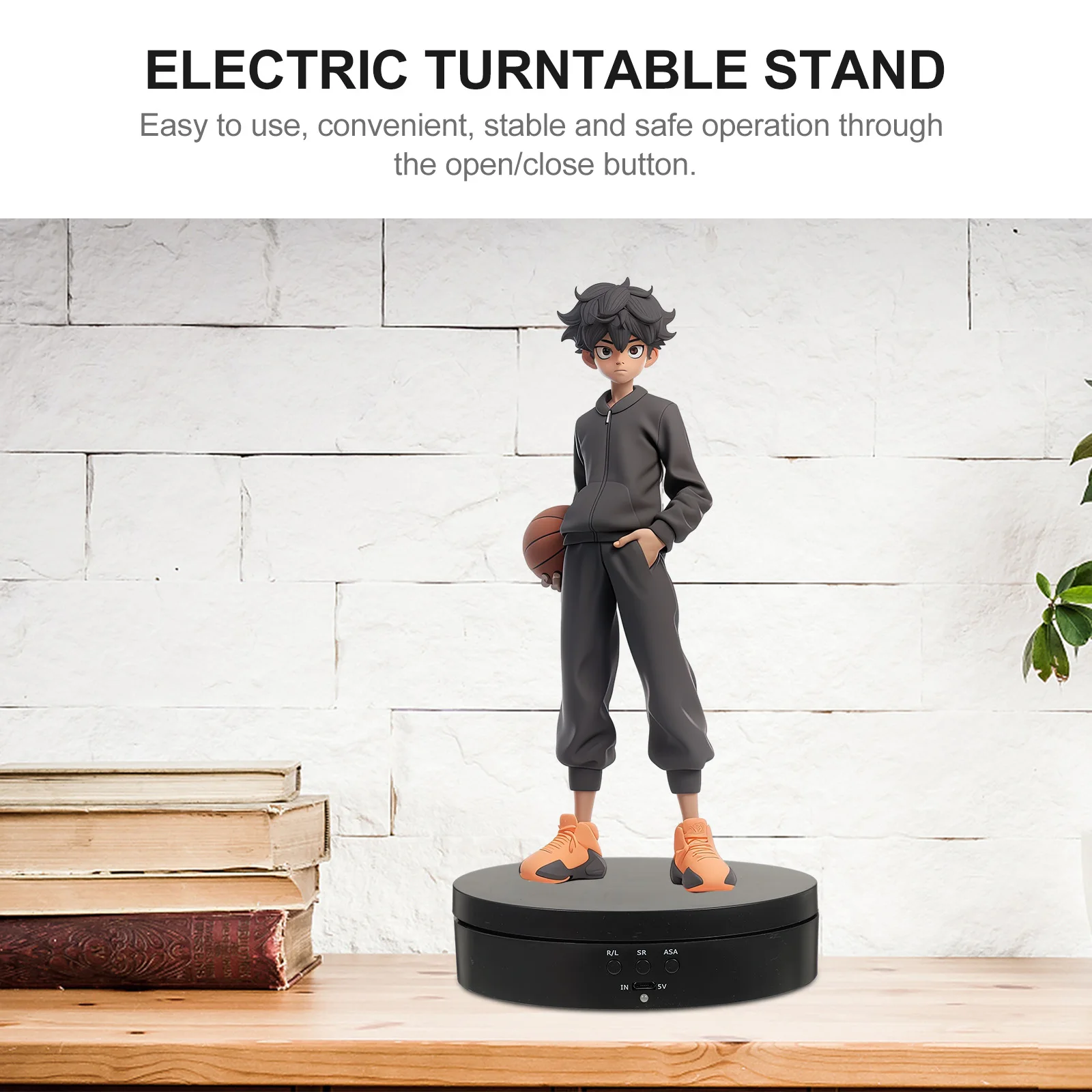

Automatic Turntable Display Stand Retail Jewelry Stable Safe Operation Single Watch Abs