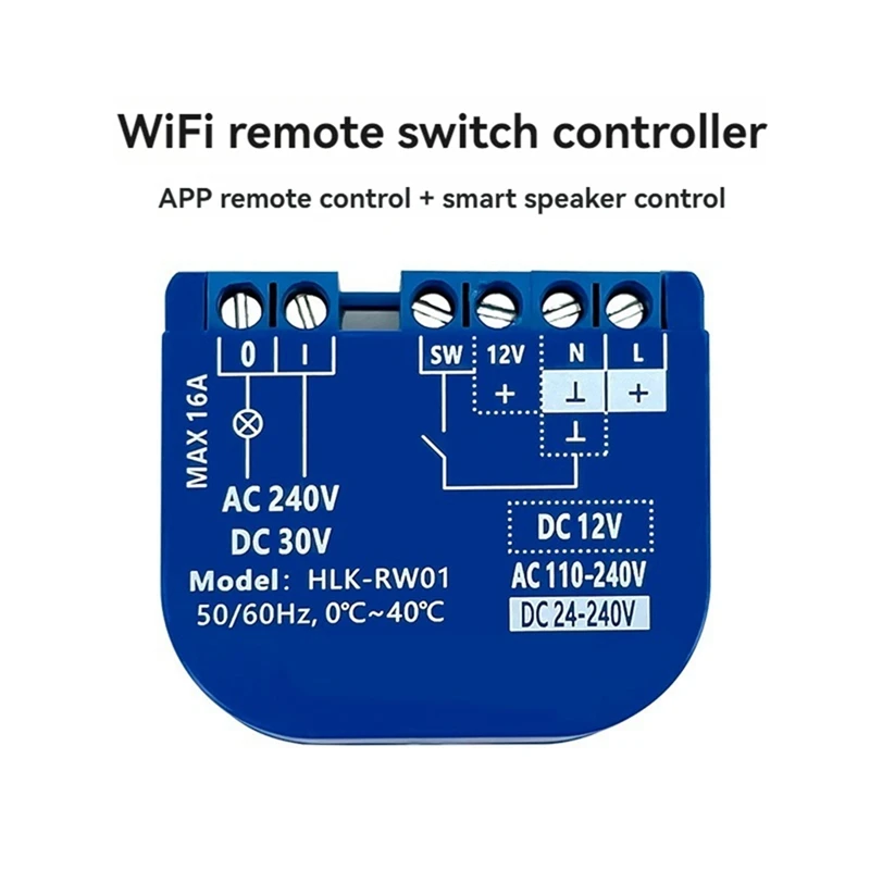 Smart Home Relay Switch AC110-240V Single Channel With Remote Control Compatible With APP & Alexa