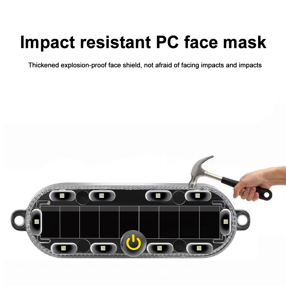 Solar Warning Flashing Light LED Warning Flashing Safety By Strobe Light Adjustable Auto Parking Lamp Rear Warning Light