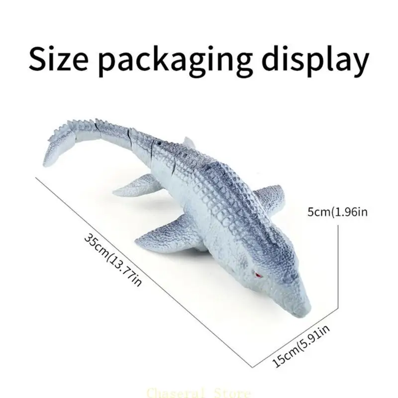 Robô educacional elétrico mosasaurus com controle remoto, brinquedo para crianças, meninos, presentes, animais, piscinas, brinquedo banho