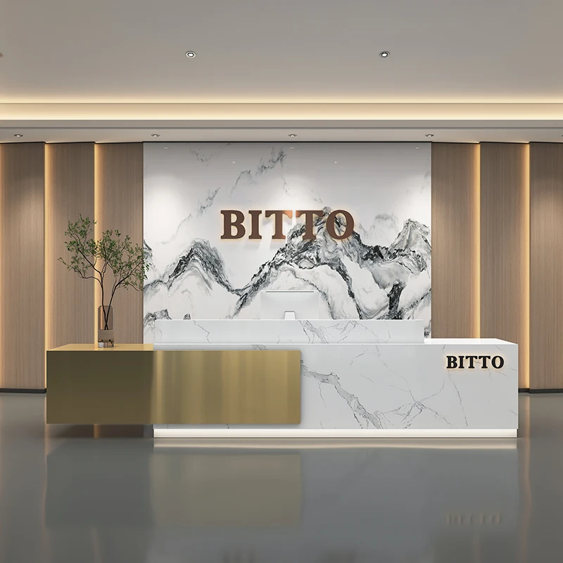

Checkout Cashier Reception Desks Luxury Computer Modern Storage Beauty Business Drawer Aesthetic Comptoir Caisse Salon Furniture
