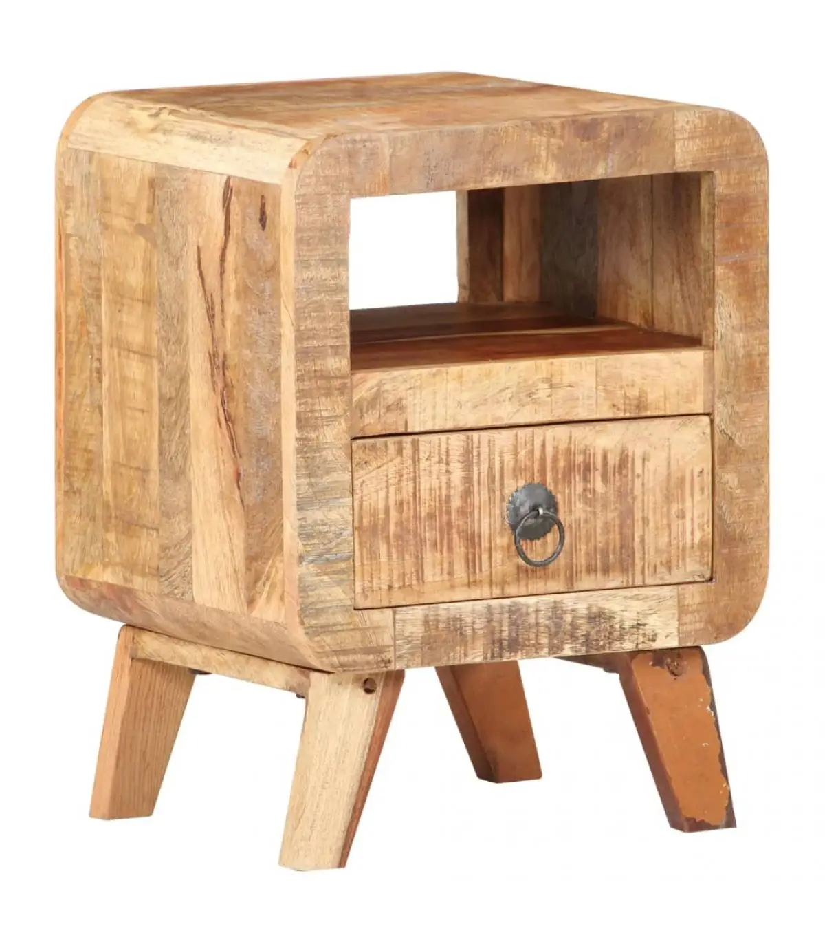 30x30x41 cm rough handle wooden bedside table