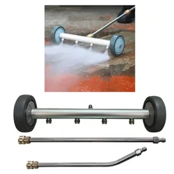 5000PSI 15inch Pressure Washer Undercarriage Cleaner Water Broom Car Chassis Wash 4 Spraye Nozzle NEW