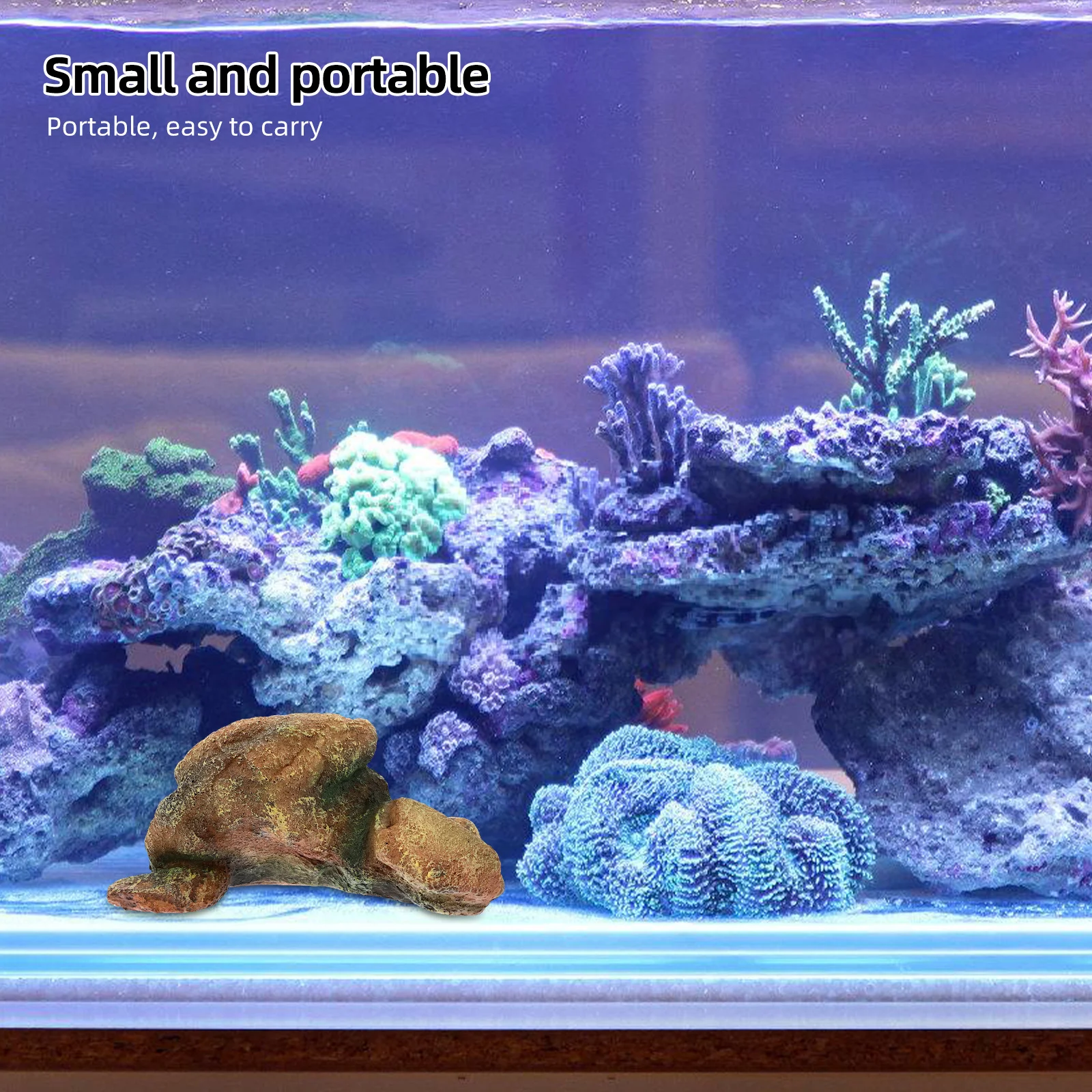 

Natural-Looking Resin Aquarium Rock Cave Decoration Fish Tank Hideout Stone Ornaments Betta Shrimp Breeding Spawning Shelter