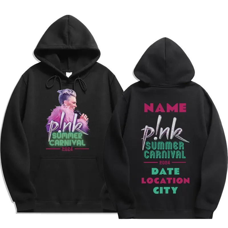 

Y2k P!nk Pink Singer Summer Carnival 2024 Tour New printing Hoodies Men Women Hip Hop Hoodie Sweatshirt Male Streetwear