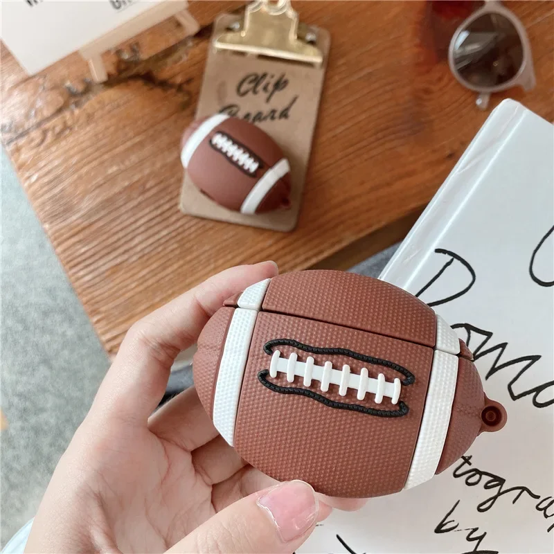 Creative Simulated American Football Earphone Cover for Apple Airpods Pro 3 Case for Airpods 3 3rd Generation Air Pod 2 1 Case