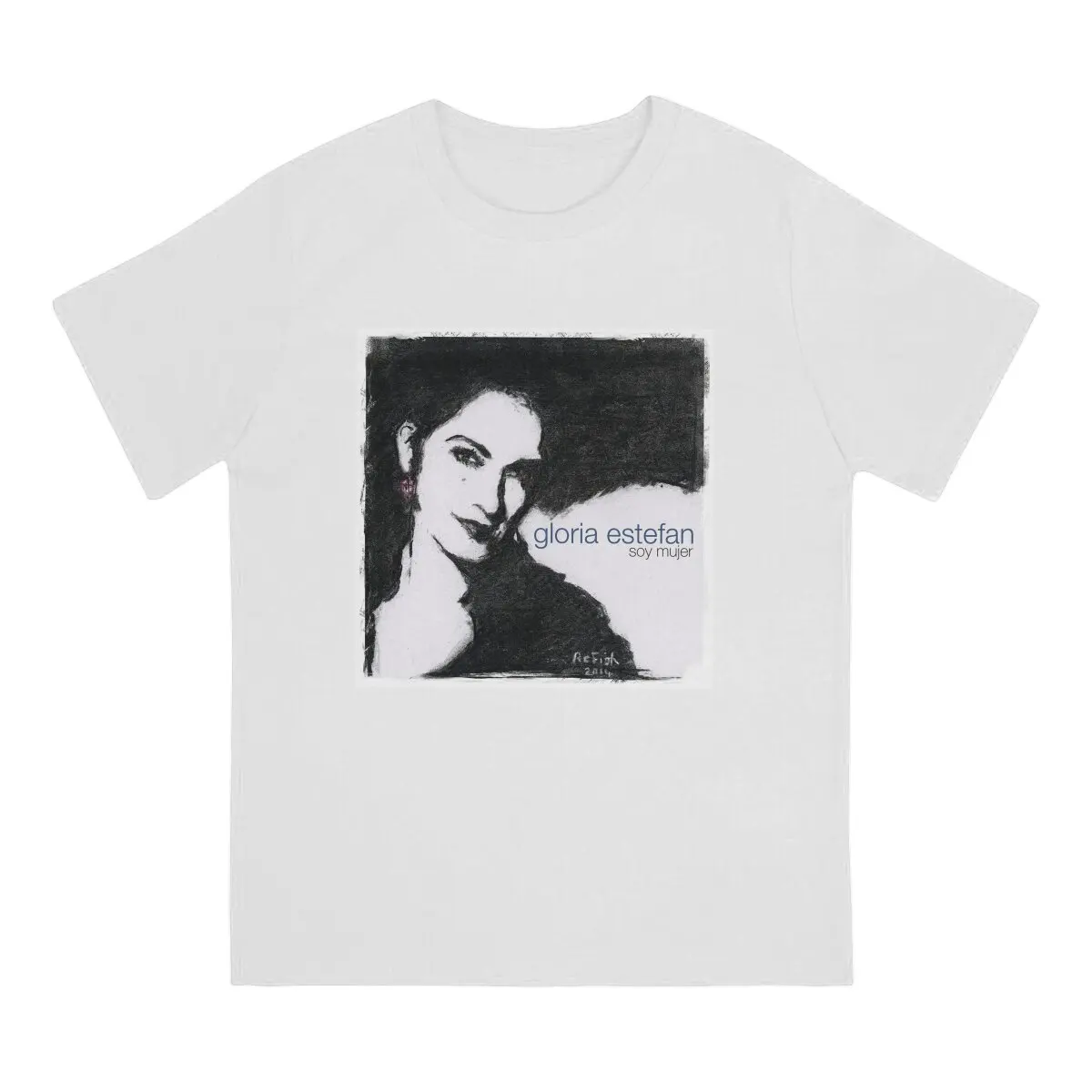 Soy Mujer Music T-Shirts Men G-Gloria Estefan Singer Leisure Pure Cotton Tee Shirt O Neck Short Sleeve T Shirts Gift Idea