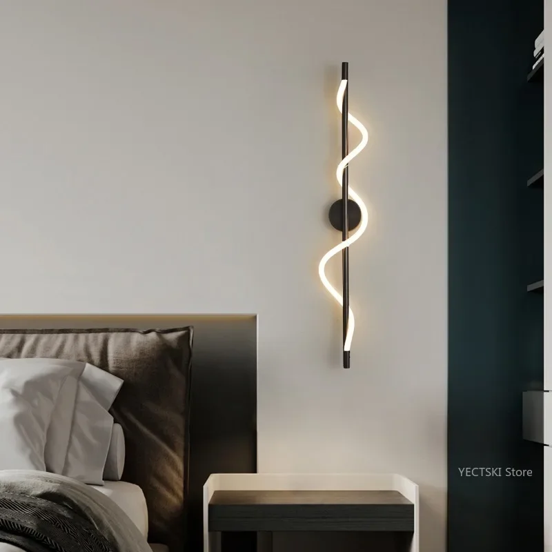 GHJUYIOL Light luxury, simple and atmospheric background wall lamp, living room wall lamp, aisle lamp, bedroom bedside wall lamp