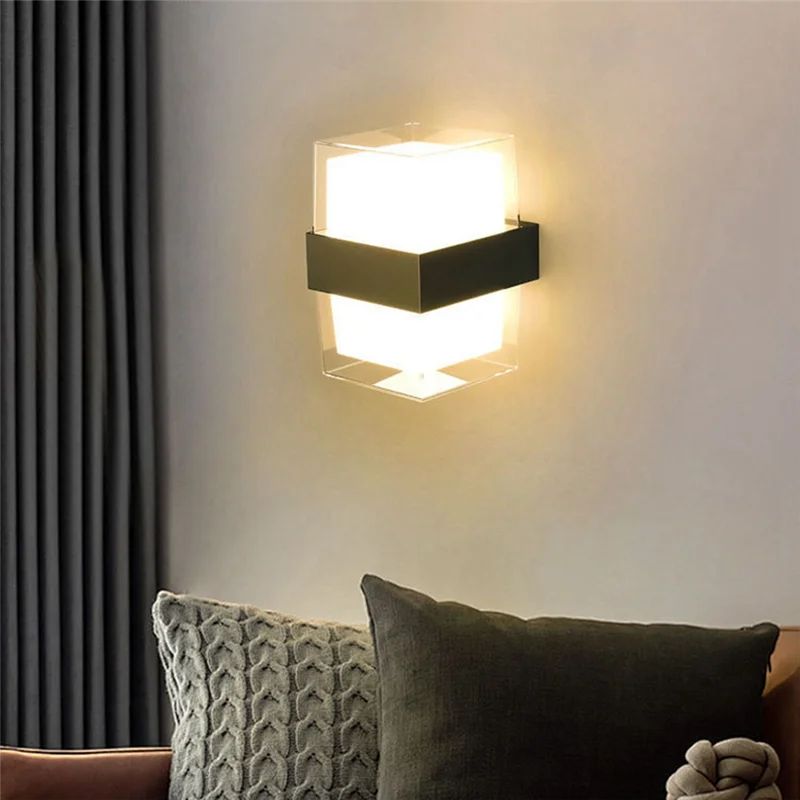 

ABWZ-Modern Led Wall Lamp 10W Wall Light For Indoor Outdoor Porch Bedroom Sofa Background AC110V-240V