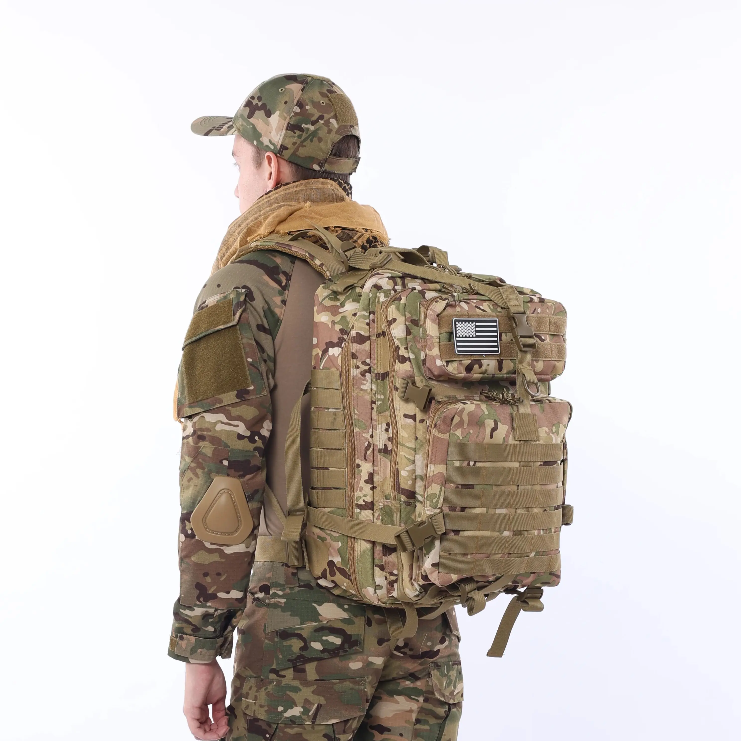 

Camouflage Multicam Durable Nylon Material 45L Backpack