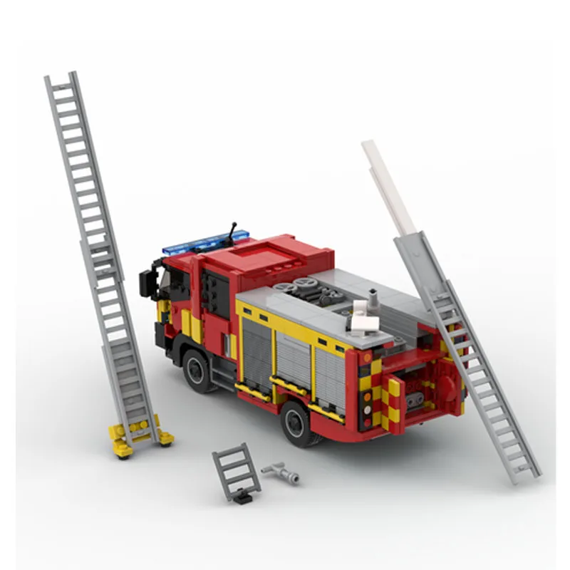 MOC-81514 Truck City Fire Brigade Rescue Vehicle 1036pcs Kids Building Block Toy DIY Christmas Gift Birthday Present