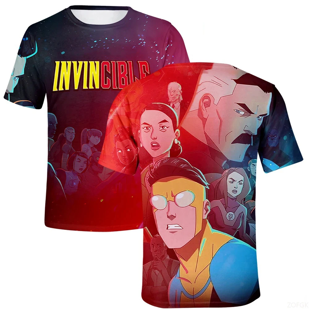 Anime Invincible 3D Printed Summer T-Shirts Men Women Casual Fashion Oversized Short Sleeve T Shirt Kids Tees Tops Man Clothing