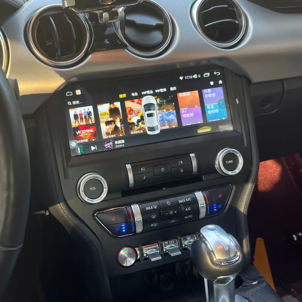 Leitor de Vídeo Multimídia Automóvel para Ford Mustang, Navegação GPS, Tela de Rádio, Android, Receptor, Rádio, 2015-2019, Carplay