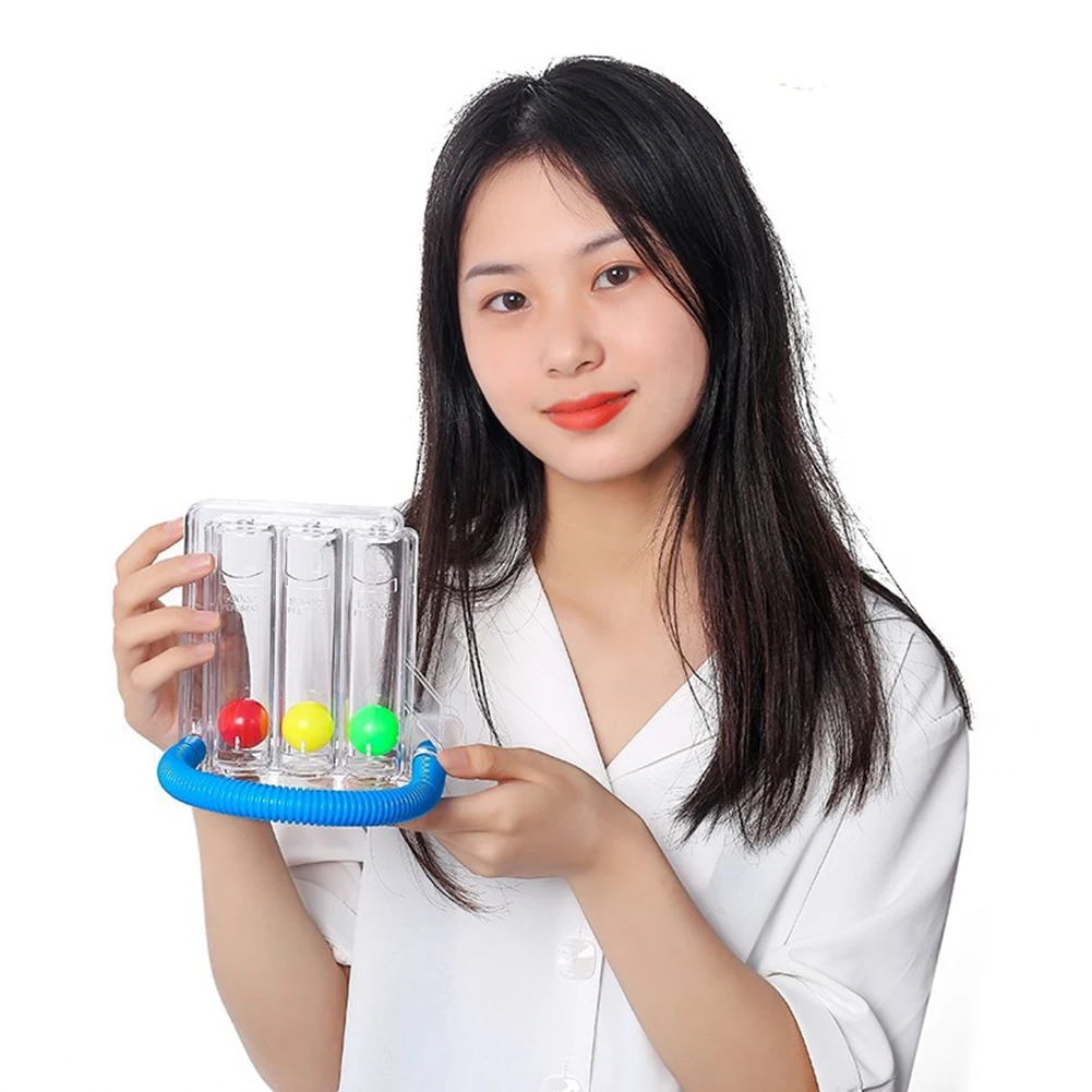 3 كرات تمرين التنفس وظيفة الرئة الناعمة تمرين التنفس خفيف الوزن محمول لتحسين معدات إعادة التأهيل