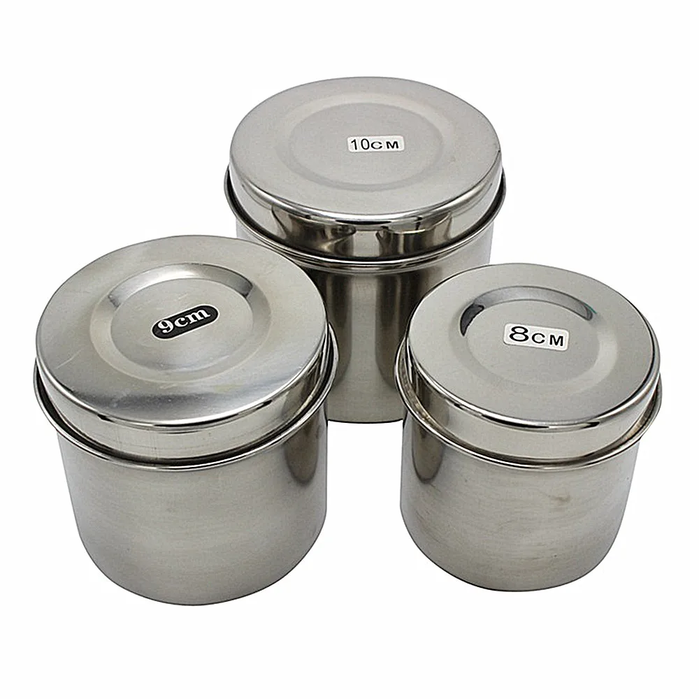 1Pcs Dental Stainless Steel Cotton Canister Medical Cotton Ball Tank Alcohol Disinfection Jar Oral Ointment Cylinder  Material