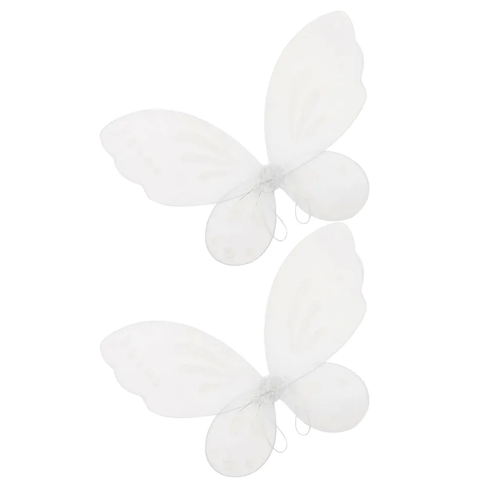 

2Pcs Butterfly Wings Costume for Girl Pretend Play Materials Birthday Party Supplies Childrens Day Gifts Fairy Wing