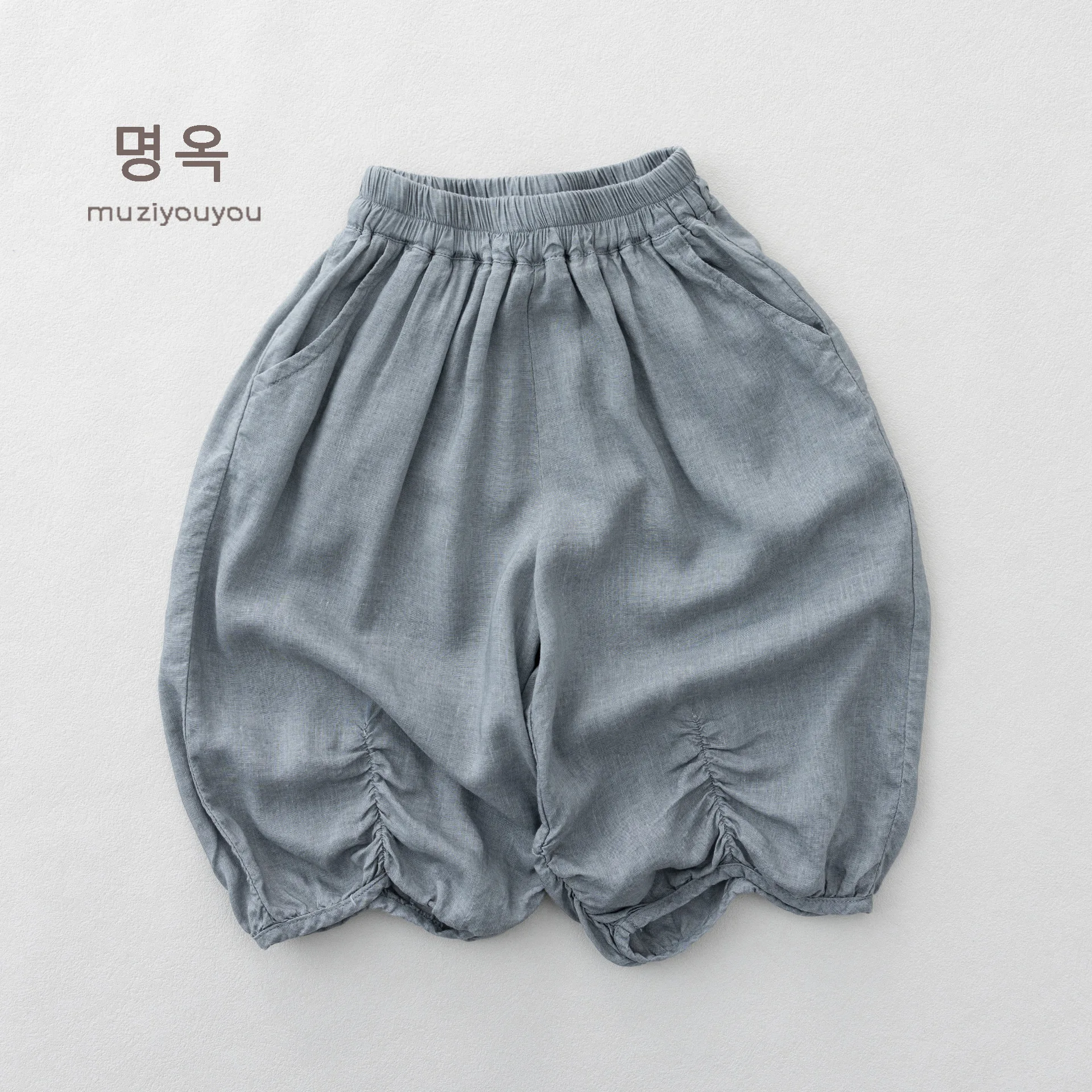 

2026 Summer New Children Loose Trousers Cotton Boys Thin Breathable Mosquito Proof Pants Girls Solid Casual Pants Kids Clothes