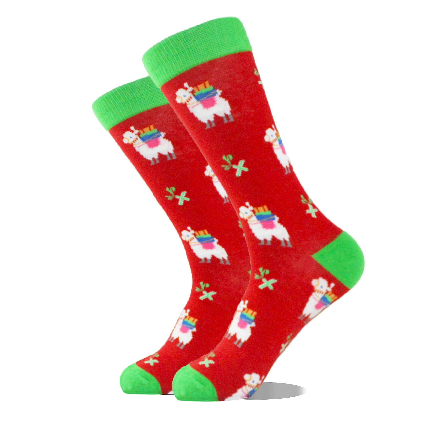 Christmas Happy Cotton Funny Socks Men Santa Claus Elk Crazy Design Sokken Unisex Gift Candy Crew Skateboard Calcetines Hombre