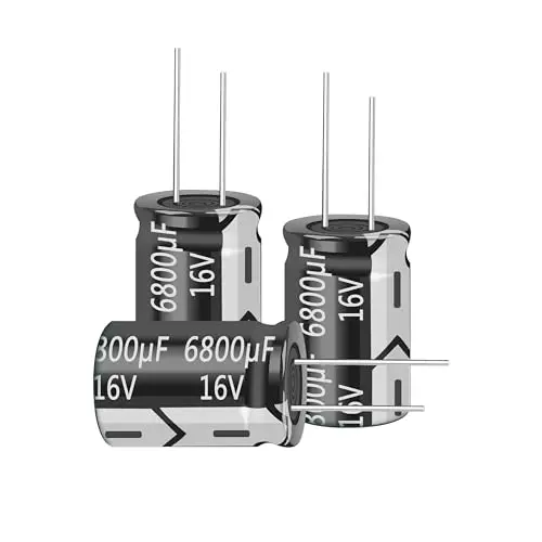 

10Pcs 16V 6800UF Capacitor 16X25MM(0.63x0.98in) High Frequency Aluminum Electrolytic Capacitors for TV, LCD Monitor, Game