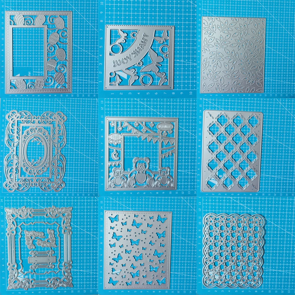 Metall-Stanzformen, Schablonen, Rahmen, Hintergrund, Schmetterling, gestanzt, für DIY Scrapbooking, Album, Papier, Karte, Prägevorlage