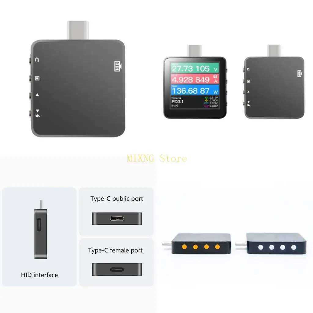 

KM003C Portable USB C Cast Charging Tester PD3.1 Цифровой вольтметр Ammeter Power Tester 50V 6A Tester емкость USB лучшая
