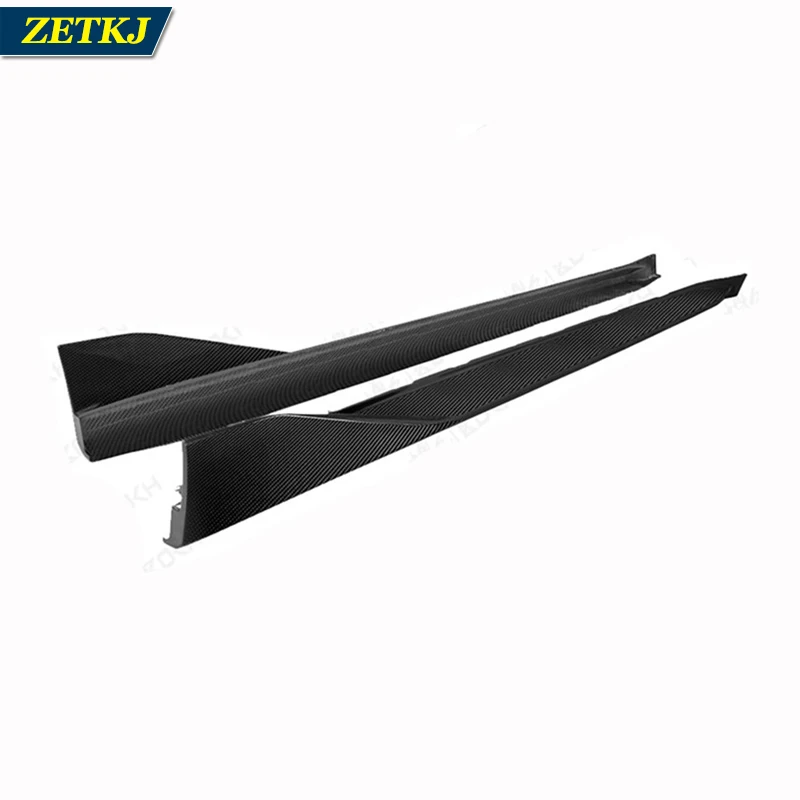 MP Type Real Dry Carbon Fiber Car Side Skirts Bumper Lip Splitters Aprons Car Styling For BMW M3 G80 M4 G82 G83 20 to Now Tuning