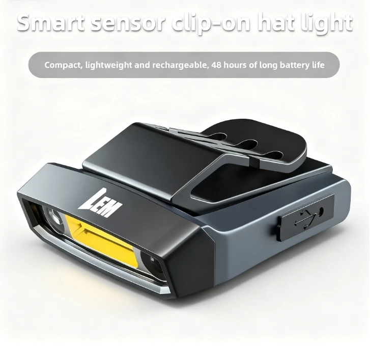 

Super Bright Induction Headlight - Clip-on Charging Night Fishing Light with Strong Light & Extra Long Battery Life